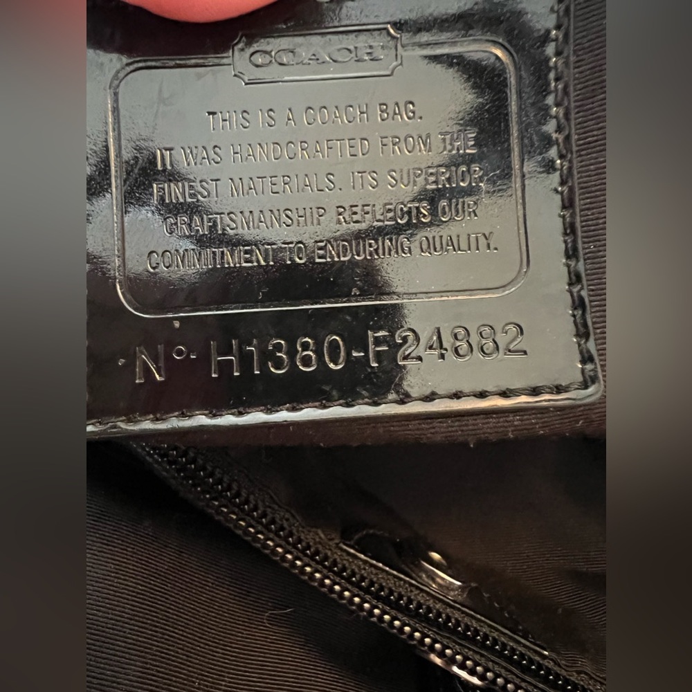 Coach Signature Stripe Python Print Carryall Hand… - image 3